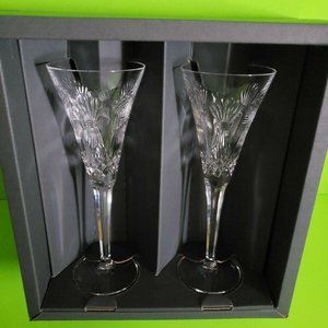 Waterford Millennium Prosperity Flutes, New in Box